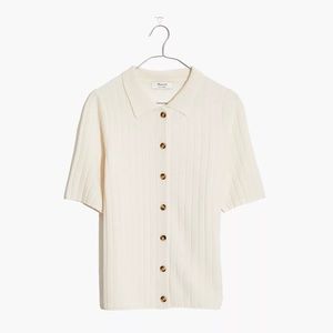 Madewell Cashmere Polo Cardigan Sweater